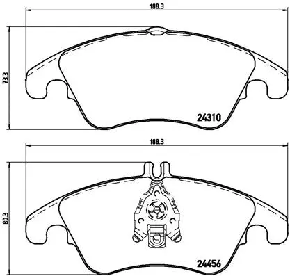 P 50 069X BREMBO Комплект тормозных колодок, дисковый тормоз (фото 1)