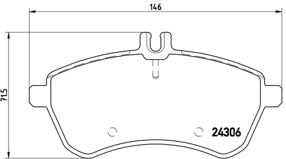 P 50 071 BREMBO Комплект тормозных колодок, дисковый тормоз (фото 1)