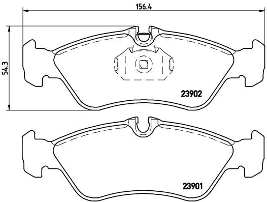 P 50 082 BREMBO Комплект тормозных колодок, дисковый тормоз (фото 1)