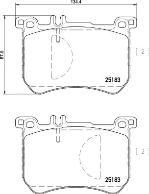 P 50 111 BREMBO Комплект тормозных колодок, дисковый тормоз (фото 1)