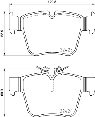 P 50 133 BREMBO Комплект тормозных колодок, дисковый тормоз (фото 1)