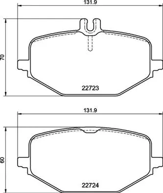 P 50 161 BREMBO Комплект тормозных колодок, дисковый тормоз (фото 1)