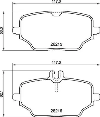 P 50 162 BREMBO Комплект тормозных колодок, дисковый тормоз (фото 1)