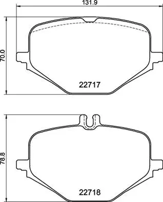 P 50 167 BREMBO Комплект тормозных колодок, дисковый тормоз (фото 1)