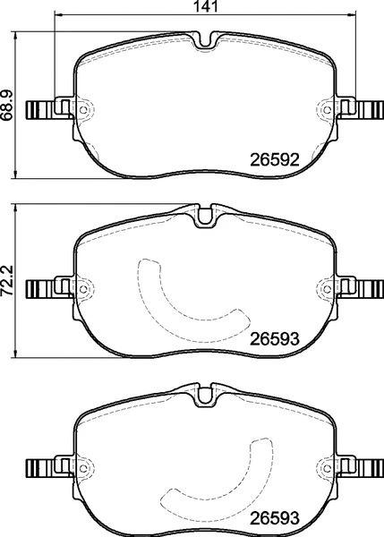 P 50 173 BREMBO Комплект тормозных колодок, дисковый тормоз (фото 1)