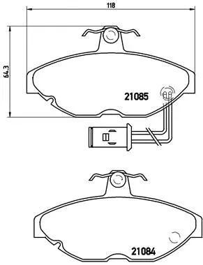 P 52 011 BREMBO Комплект тормозных колодок, дисковый тормоз (фото 1)