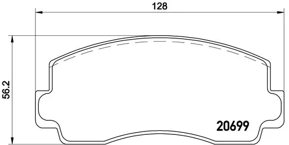 P 54 002 BREMBO Комплект тормозных колодок, дисковый тормоз (фото 1)