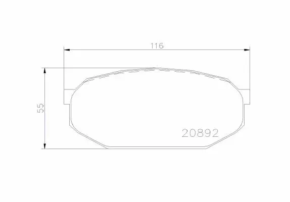 P 54 005 BREMBO Комплект тормозных колодок, дисковый тормоз (фото 1)