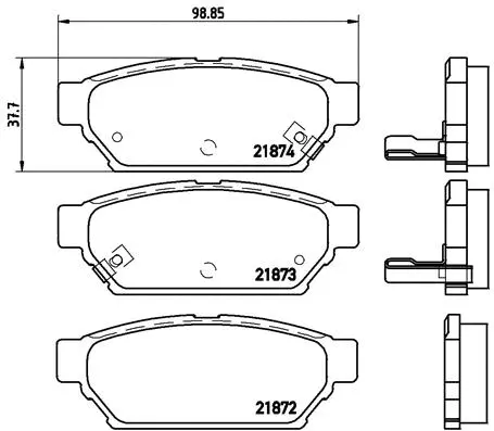 P 54 016 BREMBO Комплект тормозных колодок, дисковый тормоз (фото 1)