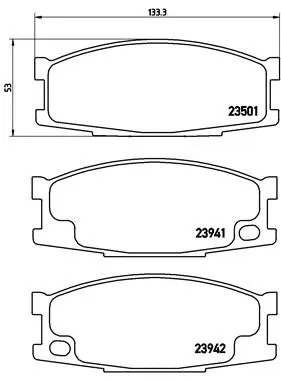 P 54 024 BREMBO Комплект тормозных колодок, дисковый тормоз (фото 1)