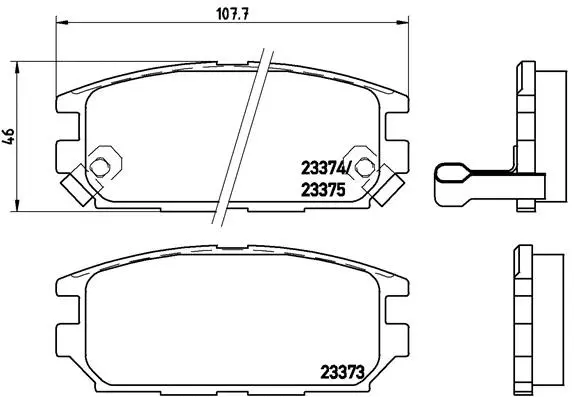 P 54 025 BREMBO Комплект тормозных колодок, дисковый тормоз (фото 1)