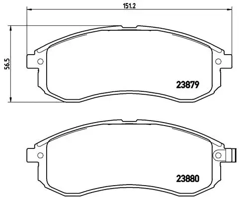 P 54 033 BREMBO Комплект тормозных колодок, дисковый тормоз (фото 1)