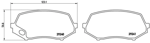 P 54 044 BREMBO Комплект тормозных колодок, дисковый тормоз (фото 1)