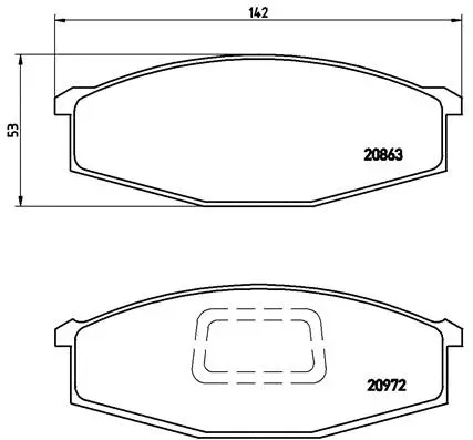 P 56 012 BREMBO Комплект тормозных колодок, дисковый тормоз (фото 1)