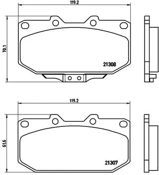 P 56 025 BREMBO Комплект тормозных колодок, дисковый тормоз (фото 1)
