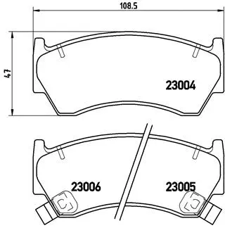 P 56 033 BREMBO Комплект тормозных колодок, дисковый тормоз (фото 1)