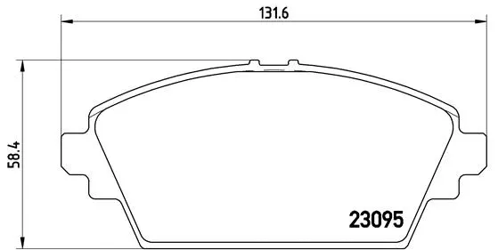 P 56 044 BREMBO Комплект тормозных колодок, дисковый тормоз (фото 1)