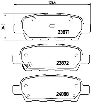 P 56 046 BREMBO Комплект тормозных колодок, дисковый тормоз (фото 1)