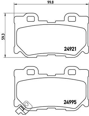 P 56 085 BREMBO Комплект тормозных колодок, дисковый тормоз (фото 1)