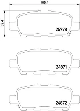 P 56 087 BREMBO Комплект тормозных колодок, дисковый тормоз (фото 1)