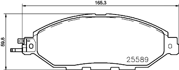 P 56 103 BREMBO Комплект тормозных колодок, дисковый тормоз (фото 1)