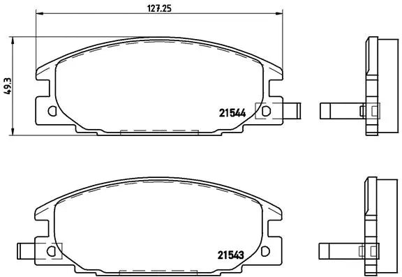 P 59 015 BREMBO Комплект тормозных колодок, дисковый тормоз (фото 1)