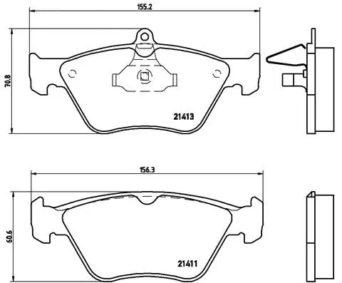 P 59 019 BREMBO Комплект тормозных колодок, дисковый тормоз (фото 1)