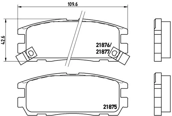 P 59 021 BREMBO Комплект тормозных колодок, дисковый тормоз (фото 1)