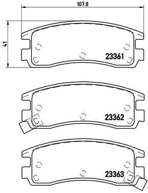 P 59 027 BREMBO Комплект тормозных колодок, дисковый тормоз (фото 1)
