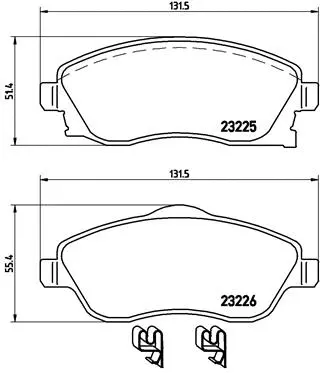 P 59 036 BREMBO Комплект тормозных колодок, дисковый тормоз (фото 1)