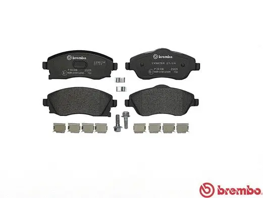 P 59 036 BREMBO Комплект тормозных колодок, дисковый тормоз (фото 2)