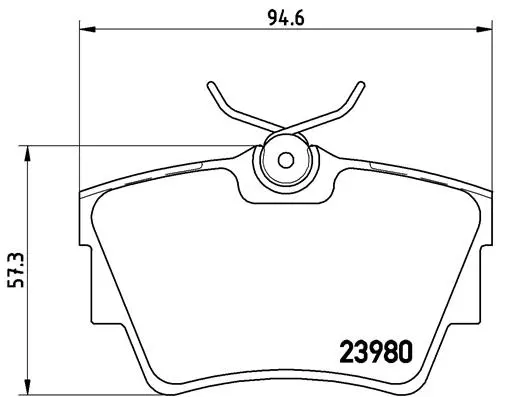 P 59 041 BREMBO Комплект тормозных колодок, дисковый тормоз (фото 1)