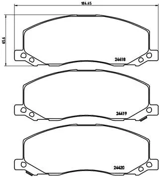 P 59 058 BREMBO Комплект тормозных колодок, дисковый тормоз (фото 1)