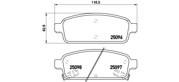 P 59 078 BREMBO Комплект тормозных колодок, дисковый тормоз (фото 1)