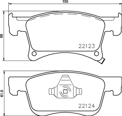 P 59 083 BREMBO Комплект тормозных колодок, дисковый тормоз (фото 1)