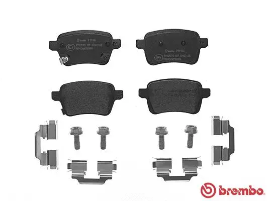 P 59 086 BREMBO Комплект тормозных колодок, дисковый тормоз (фото 2)