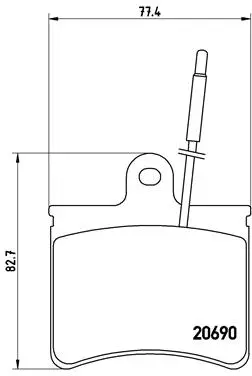 P 61 022 BREMBO Комплект тормозных колодок, дисковый тормоз (фото 1)