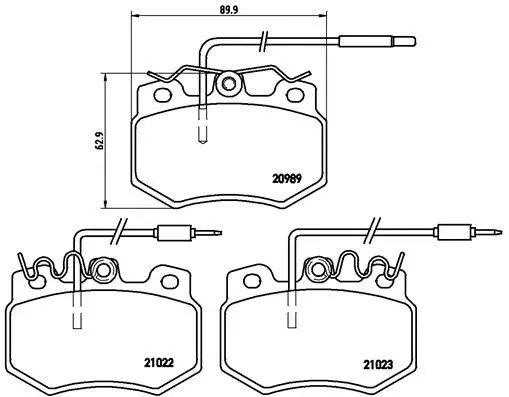 P 61 031 BREMBO Комплект тормозных колодок, дисковый тормоз (фото 1)