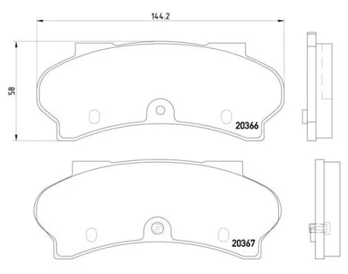 P 61 033 BREMBO Комплект тормозных колодок, дисковый тормоз (фото 1)