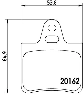 P 61 037 BREMBO Комплект тормозных колодок, дисковый тормоз (фото 1)