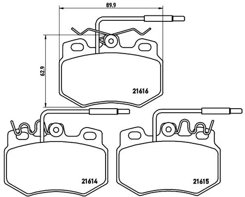 P 61 041 BREMBO Комплект тормозных колодок, дисковый тормоз (фото 1)