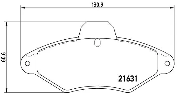 P 61 052 BREMBO Комплект тормозных колодок, дисковый тормоз (фото 1)