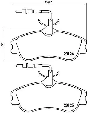 P 61 060 BREMBO Комплект тормозных колодок, дисковый тормоз (фото 1)