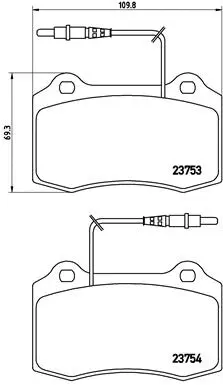 P 61 064 BREMBO Комплект тормозных колодок, дисковый тормоз (фото 1)