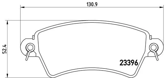 P 61 065 BREMBO Комплект тормозных колодок, дисковый тормоз (фото 1)
