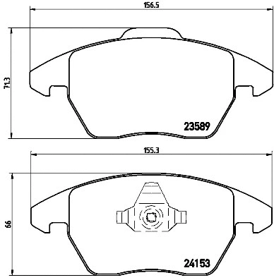 P 61 076X BREMBO Комплект тормозных колодок, дисковый тормоз (фото 1)