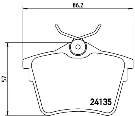 P 61 079 BREMBO Комплект тормозных колодок, дисковый тормоз (фото 1)