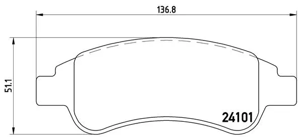 P 61 082 BREMBO Комплект тормозных колодок, дисковый тормоз (фото 1)