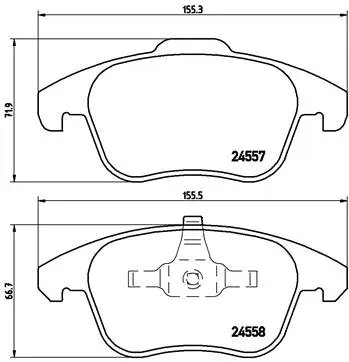 P 61 086 BREMBO Комплект тормозных колодок, дисковый тормоз (фото 1)