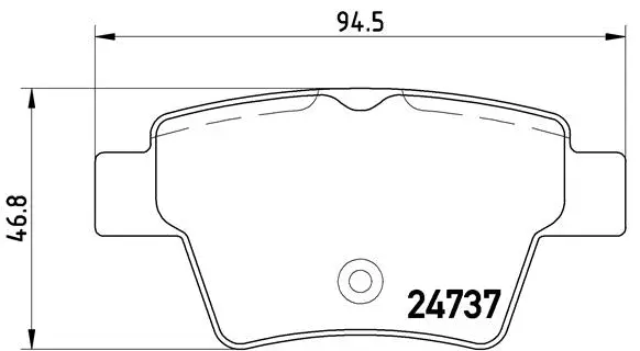 P 61 100 BREMBO Комплект тормозных колодок, дисковый тормоз (фото 1)